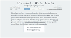 Desktop Screenshot of minnehahawateroutlet.com